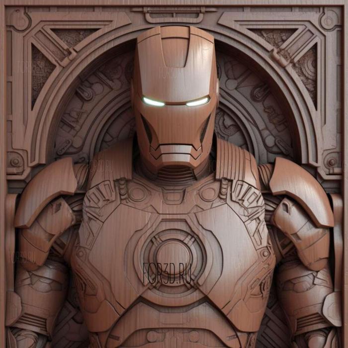 ironman 4 stl model for CNC